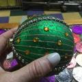 GREEN BEADED ORNAMENT