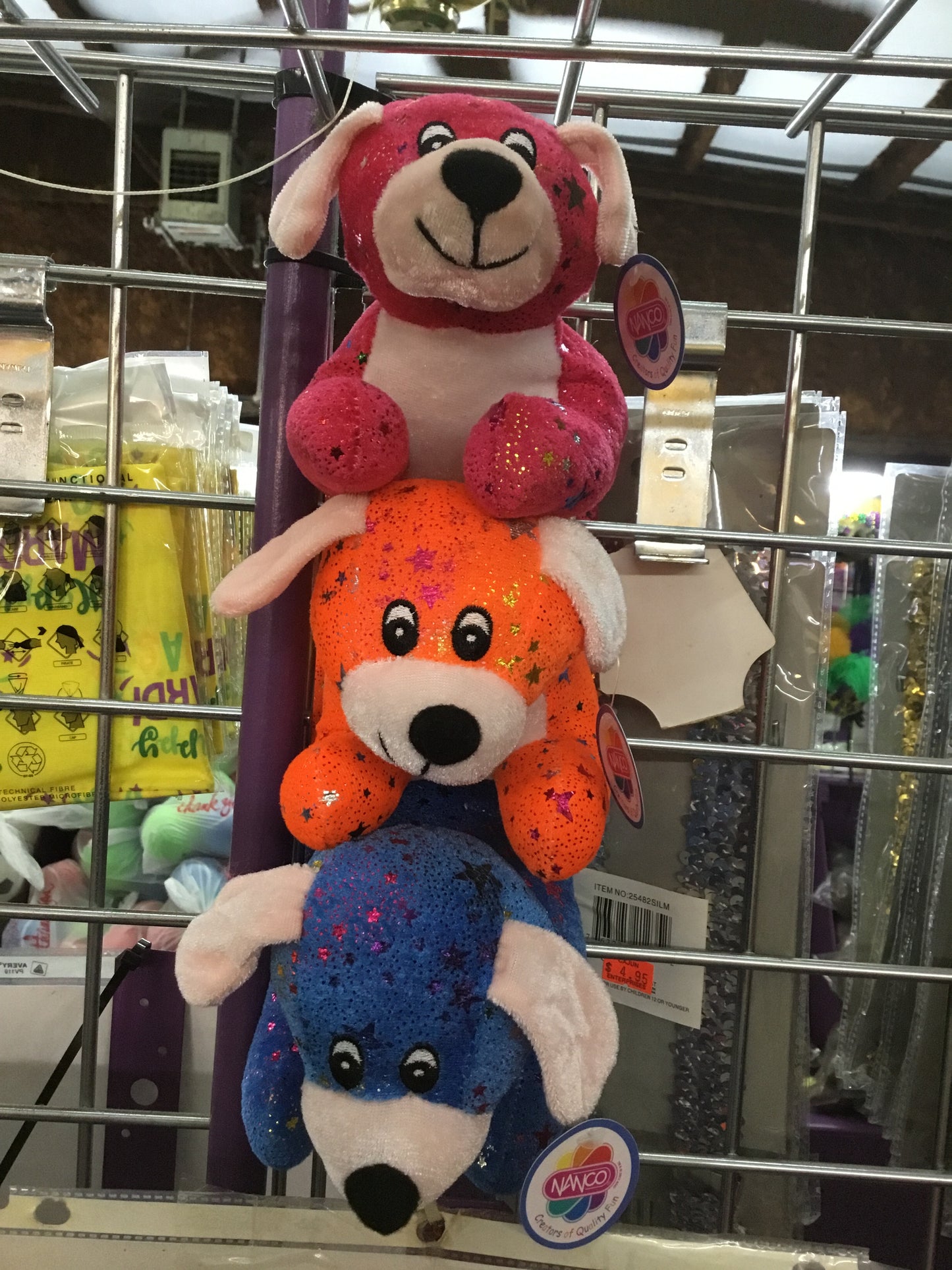 PLUSH DOG WITH STARS