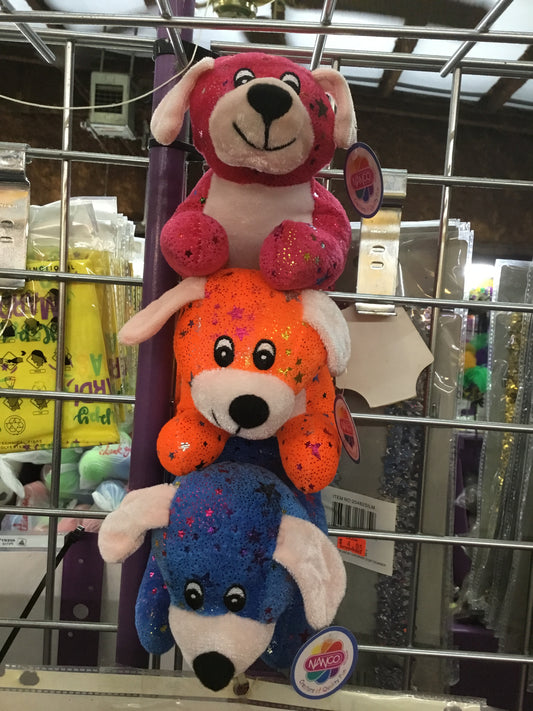 PLUSH DOG WITH STARS