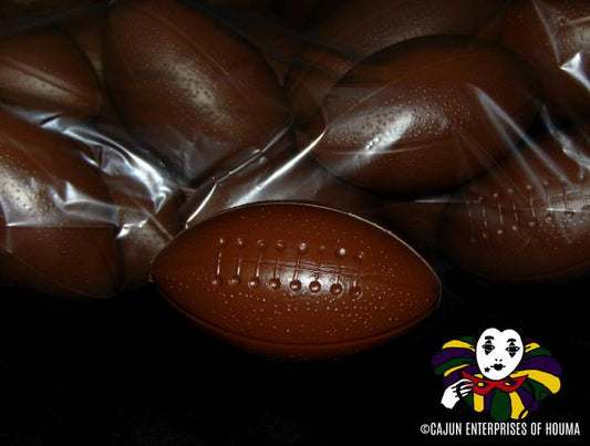 BROWN PLASTIC FOOTBALL 4"