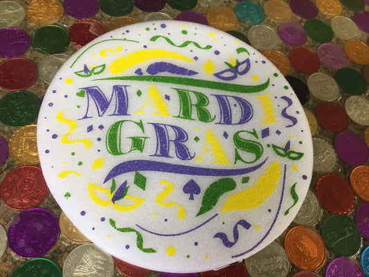 LIGHT UP FOAM FRISBEE-MARDI GRAS