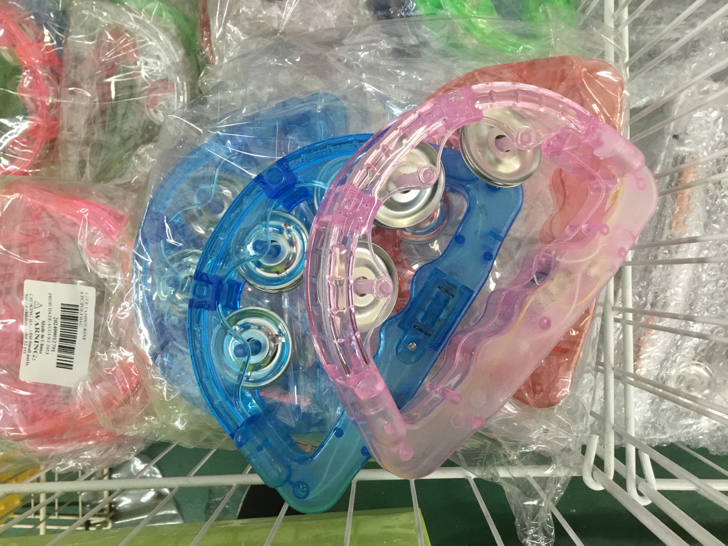 LIGHT UP TAMBOURINE 6 PCS