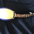 PURPLE & GOLD PLUSH FOOTBALL W/TIGER TAIL