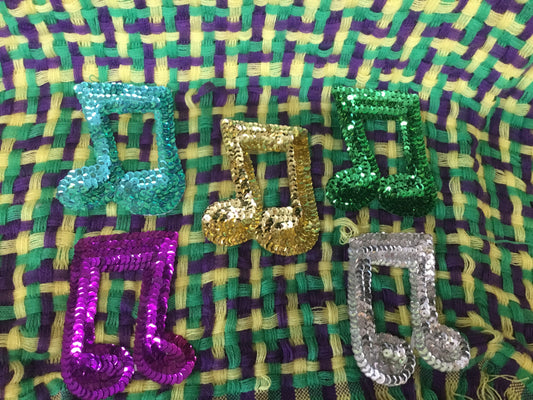 SEQUIN DOUBLE MUSIC NOTE