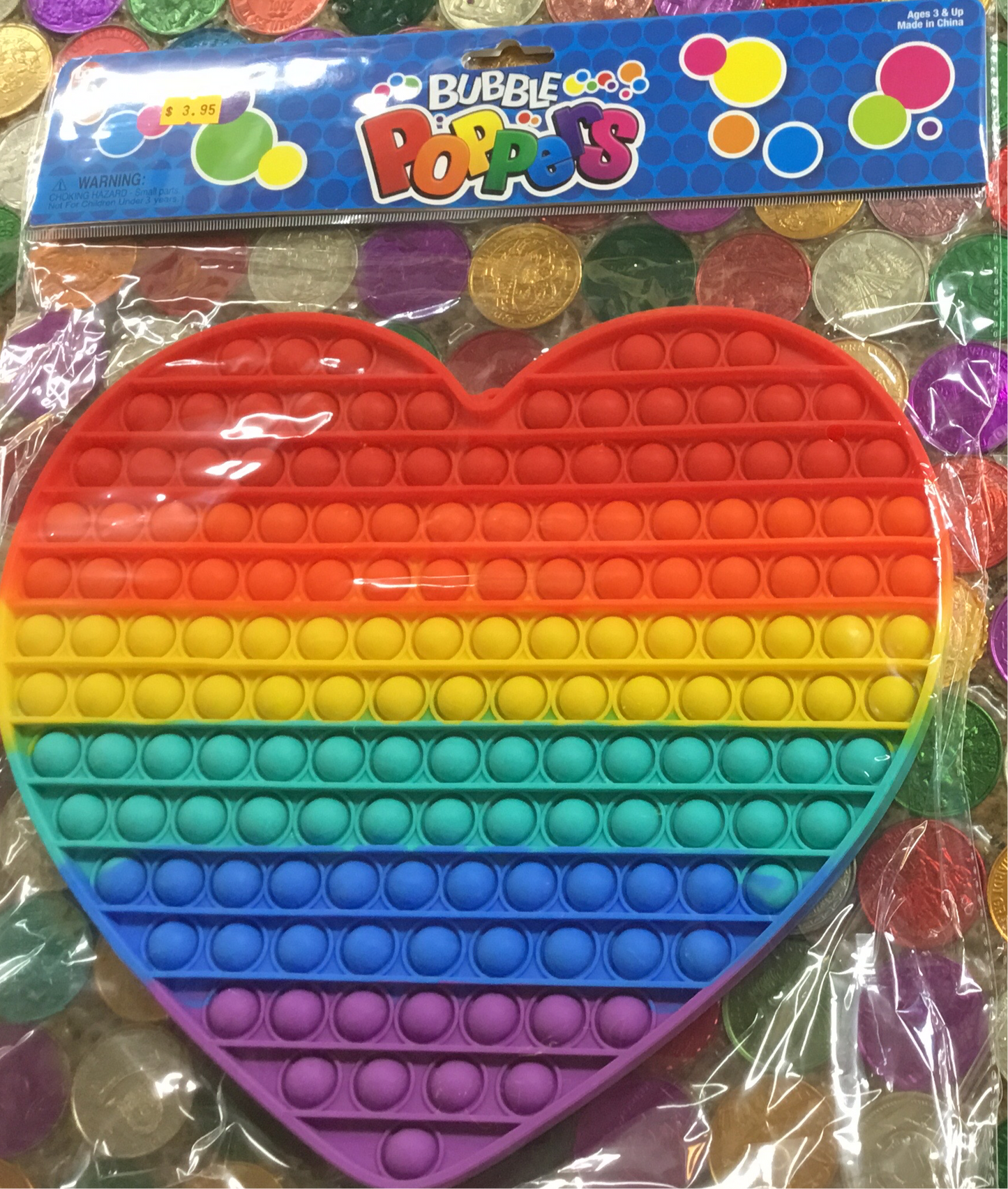 HEART JUMBO BUBBLE POPPER