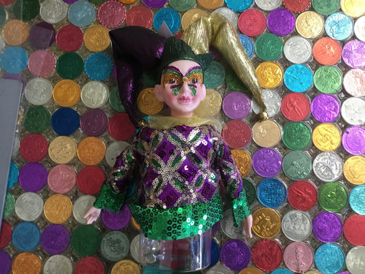 Mardi Gras Candy Jar