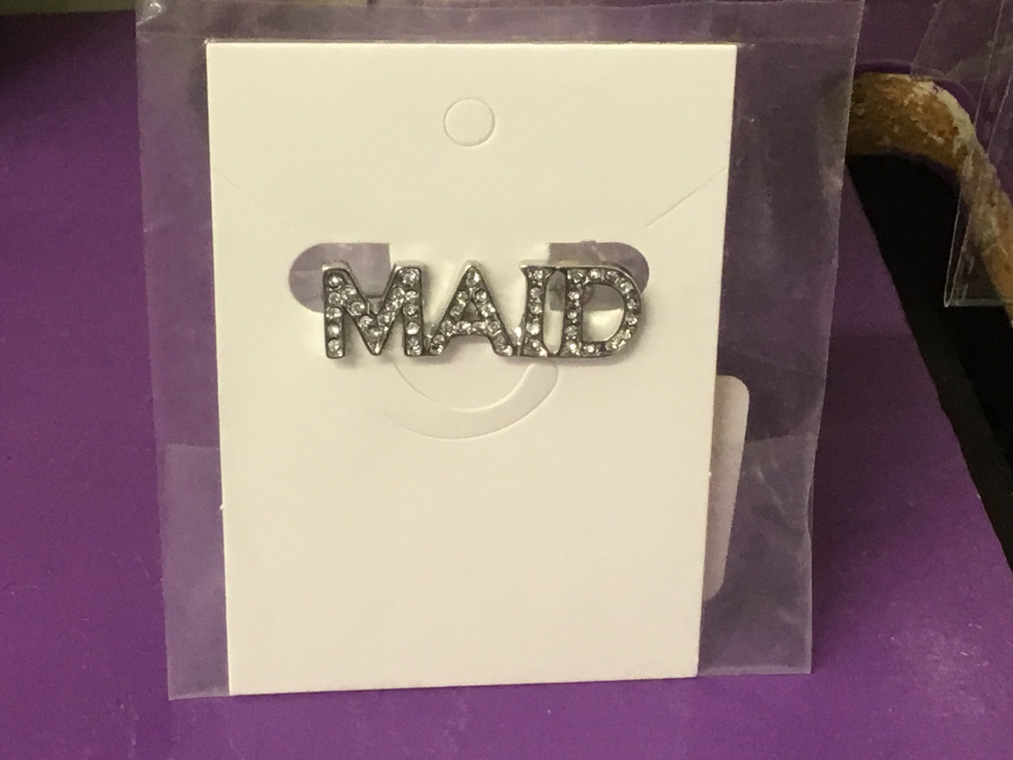 RHINESTONE MAID PIN