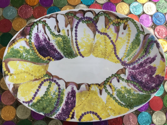 Oval King Cake Platter