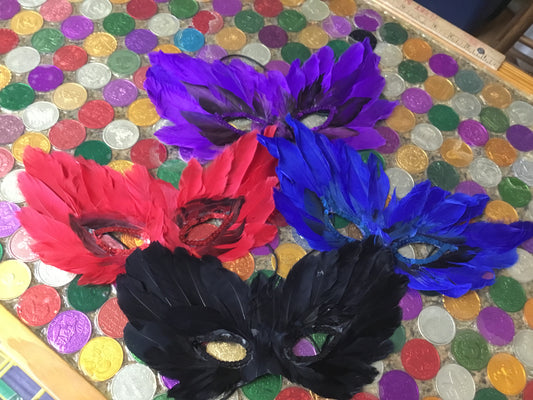 FEATHER COSTUME MASK