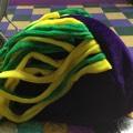 MARDI GRAS MOP HEAD HAT