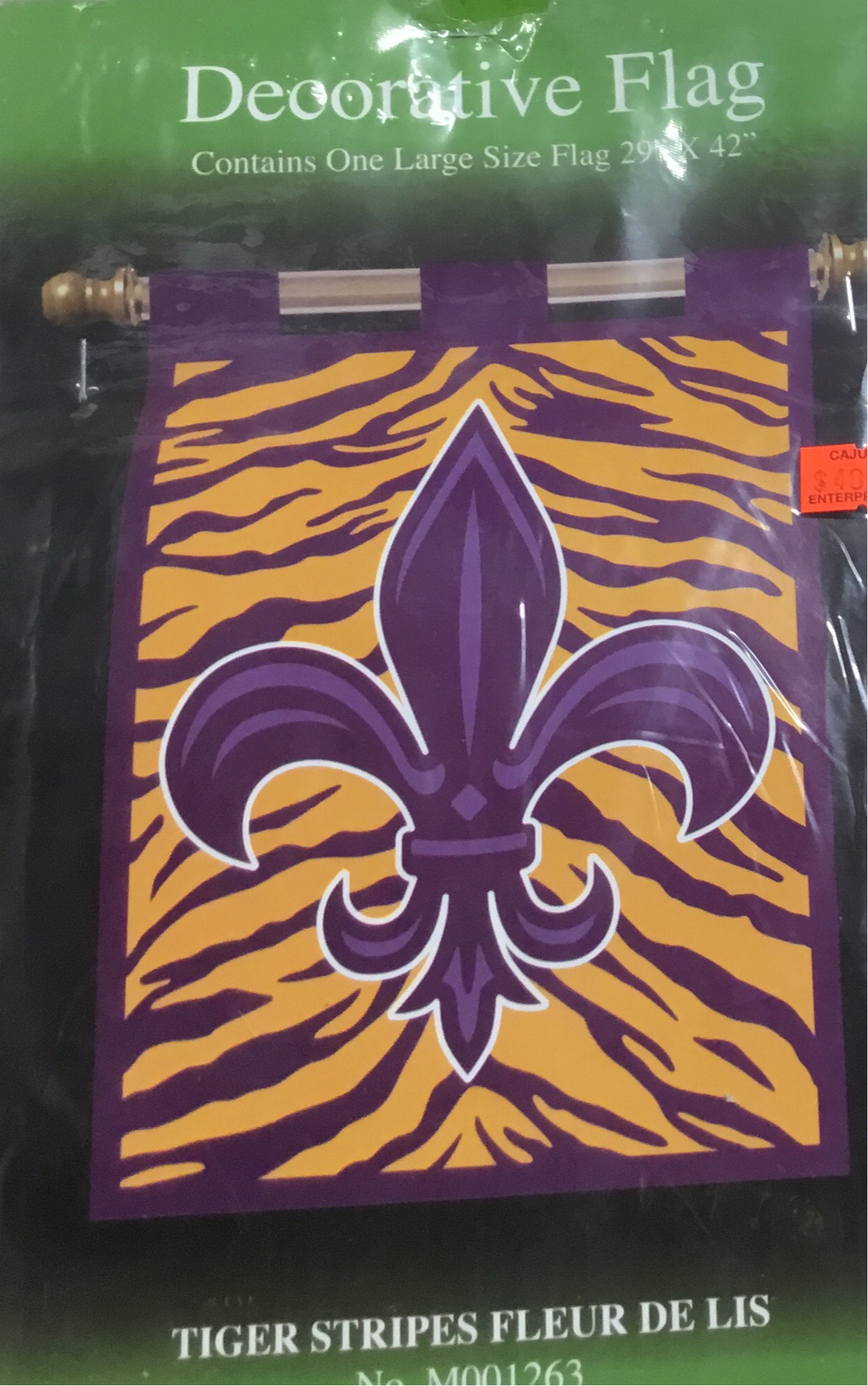 FLEUR DE LIS TIGER LARGE FLAG