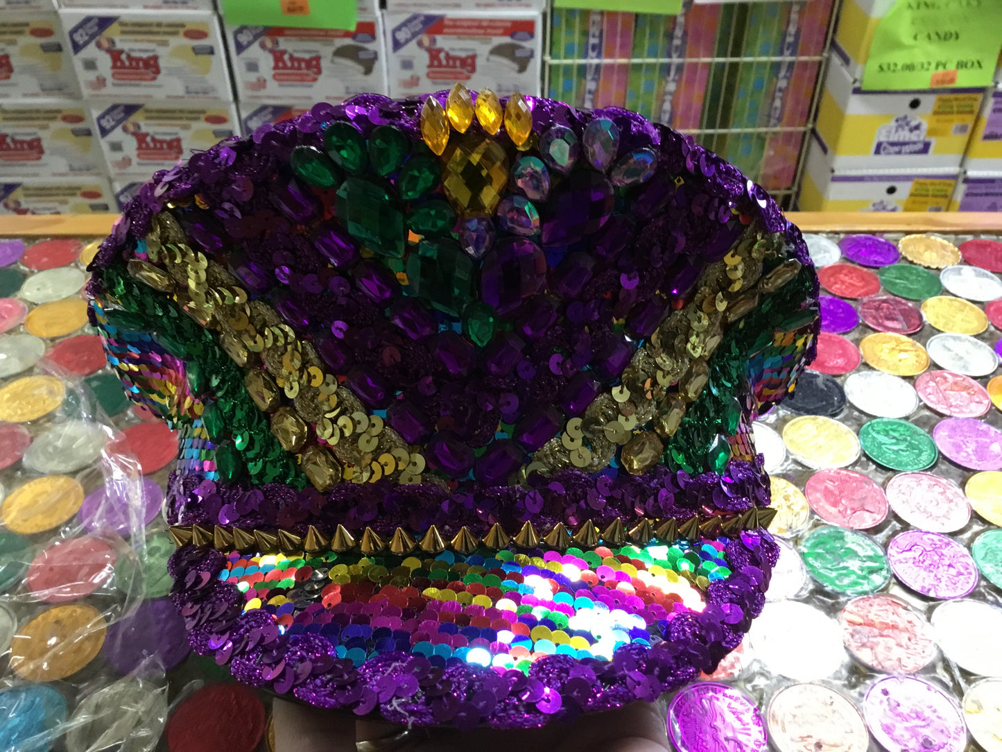 SEQUIN POLICE HAT