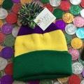 MARDI GRAS KNIT HAT WITH MG POM POM