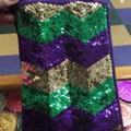 MARDI GRAS CHEVRON SHOULDER BAG