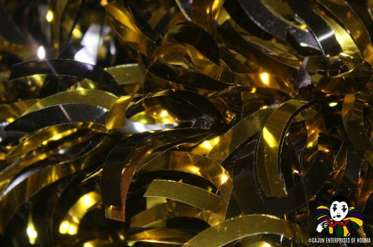 GOLD AND BLACK TINSEL GARLAND