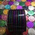 VELVET MARDI GRAS GLITTER STRIPE 2.5 X 10 YDS