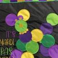 MARDI GRAS BEAD DOG GARDEN FLAG