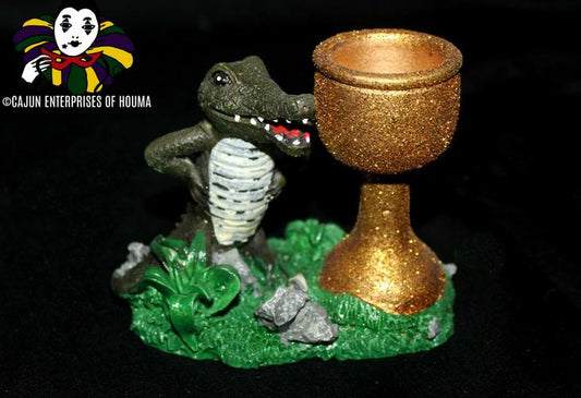 ALLIGATOR CANDLE HOLDER