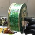 GREEN WIRE CRACKLE RIBBON